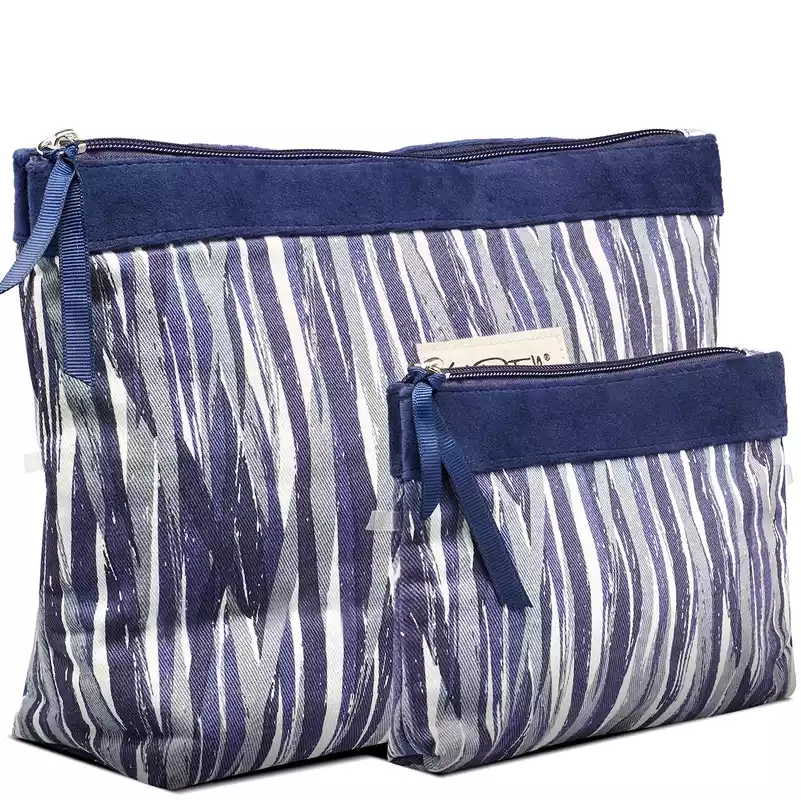 Gillian Jones Karen Cosmetic Bag 2 Pcs - Santorini Print 10781-131 4 Gillian Jones Karen Cosmetic Bag 2 Pcs - Santorini Print 10781-131 - Billede 2