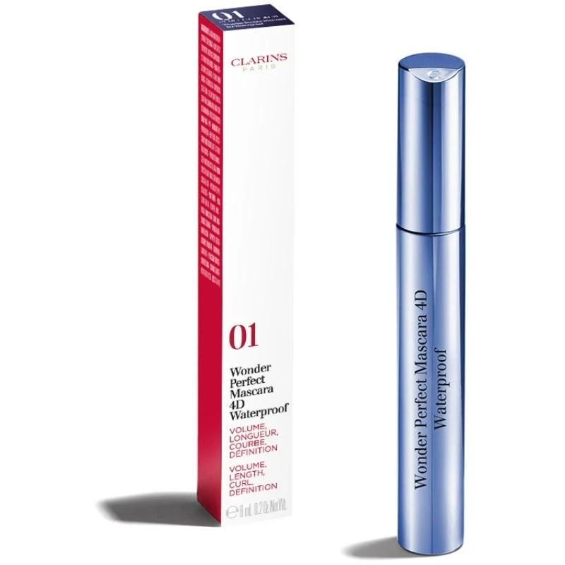 Clarins Wonder Perfect Mascara 4D 8 Ml - Waterproof 01 Black 4 Clarins Wonder Perfect Mascara 4D 8 Ml - Waterproof 01 Black - Billede 2