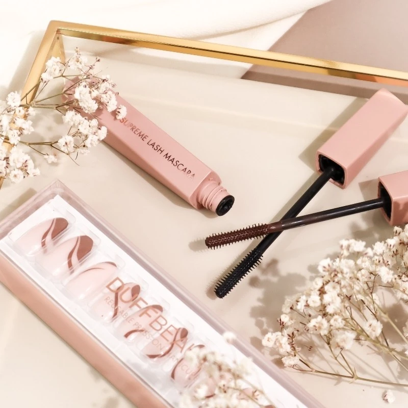 DUFFBEAUTY Reusable Press-On Manicure Nails - Cappuccino Swirl 10 DUFFBEAUTY Reusable Press-On Manicure Nails - Cappuccino Swirl - Billede 8