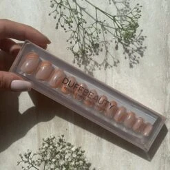 DUFFBEAUTY Reusable Press-On Manicure Nails - Golden Peach -Skonhed og Tilbehor duffbeauty reusable press on manicure nails golden peach 1670850019