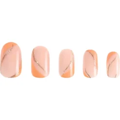 DUFFBEAUTY Reusable Press-On Manicure Nails - Golden Peach