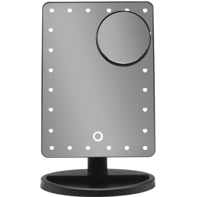 Gillian Jones Hollywood Table Heart LED Light Mirror X10 - Black 10254-71 3 Gillian Jones Hollywood Table Heart LED Light Mirror X10 - Black 10254-71