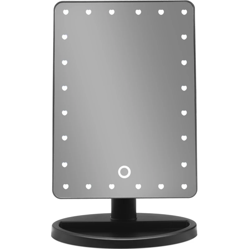 Gillian Jones Hollywood Table Heart LED Light Mirror X10 - Black 10254-71 4 Gillian Jones Hollywood Table Heart LED Light Mirror X10 - Black 10254-71 - Billede 2