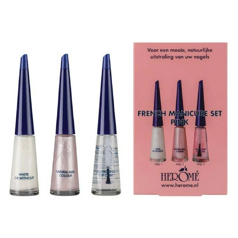 Herôme French Manicure Set Pink 3 X 10 Ml 3 Herôme French Manicure Set Pink 3 X 10 Ml