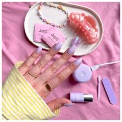 Le Mini Macaron Gel Manicure Kit - Lilac Blossom -Skonhed og Tilbehor le mini macaron gel manicure kit lilac blossom 1658221514