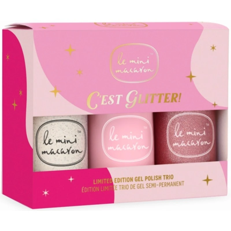 Le Mini Macaron Gel Polish Trio 3 X 8,5 Ml - C'est Glitter 3 Le Mini Macaron Gel Polish Trio 3 X 8,5 Ml - C'est Glitter